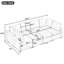 Lit modulaire de 103 po avec deux repose-pieds mobiles et 3 options de chargement beige-567039341