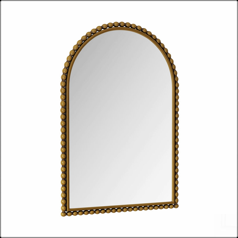 Miroir de salle de bain en fer Iron Arch, Doré