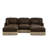 Spacious Modular Sofas Chenille Leopard Modern U Shape For Home Family