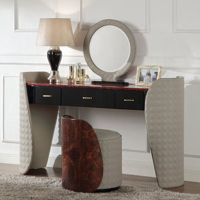 Coiffeuse Jamonica avec tabouret et miroir