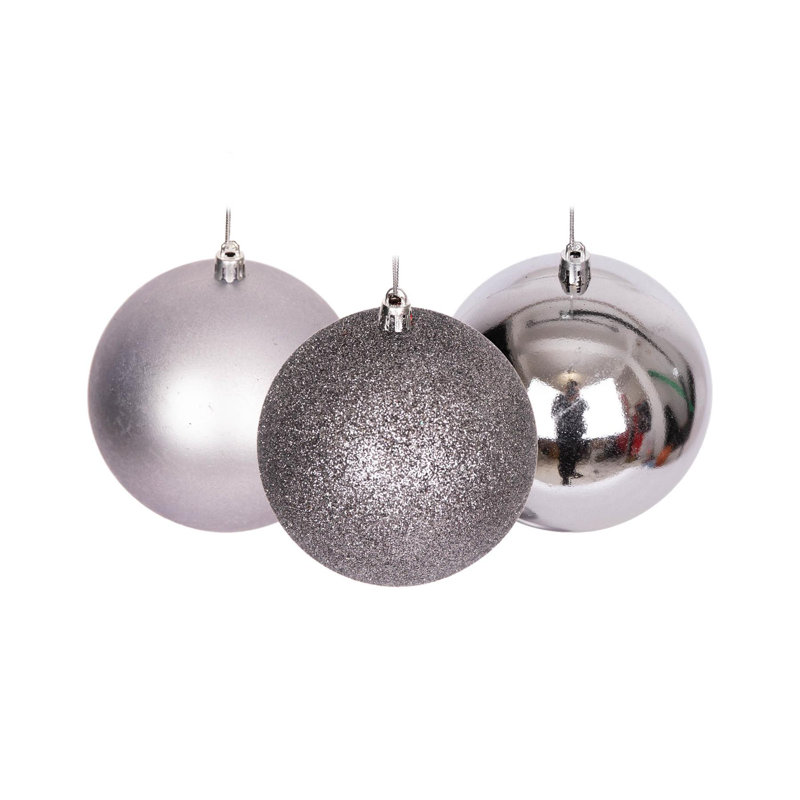 Polyvinyl Chloride (PVC) Bauble, Mid Grey, 6cm H x 6cm W x 6cm D