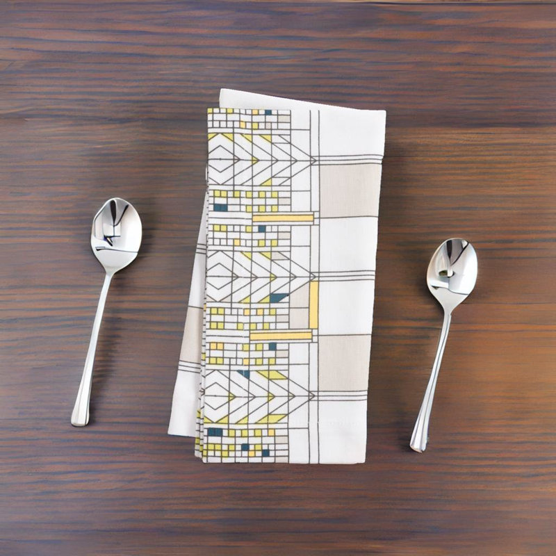 Tree Of Life 100% Cotton Geometric Square Napkin