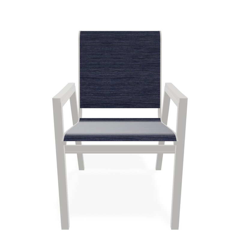 Bazza Outdoor Dining Chair, Collect Indigo, Snow