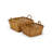 Elsidora Set of 2 Light Brown Square Baskets with Handles