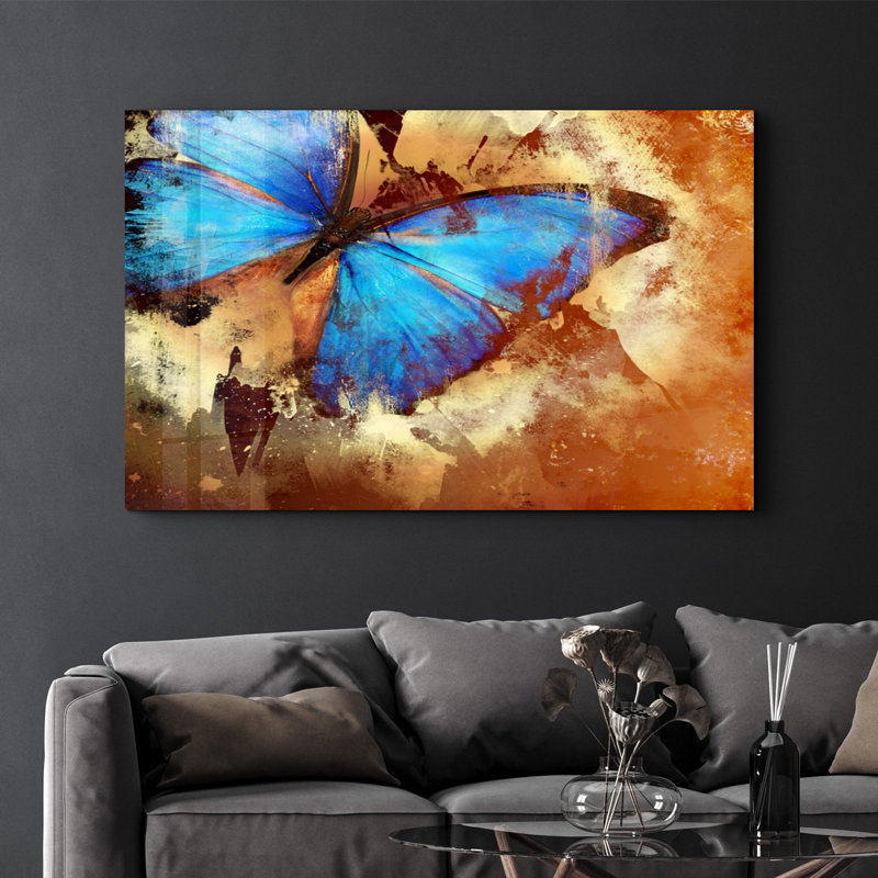 Élégante peinture murale en verre trempé de 13,8 po x 21,7 po | 100% verre trempé, épaisseur: 0,16 pouce | Imprimé UV pour des couleurs éclatantes | Parfait pour la décoration intérieure, le salon et les espaces de bureau
