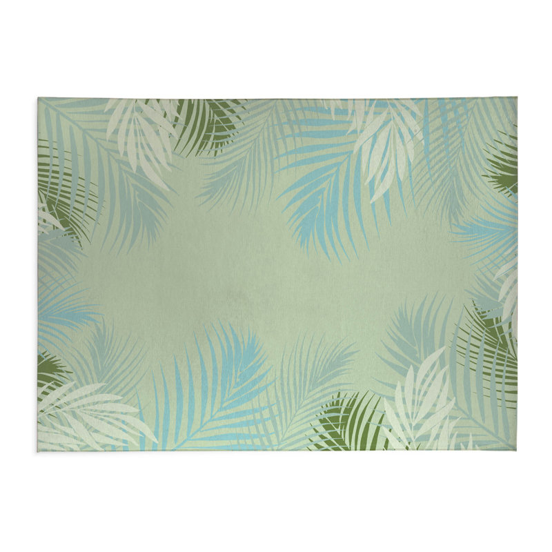 Tapis de cuisine léger antidérapant Waving Palm, Rectangle 5 pi x 7 pi
