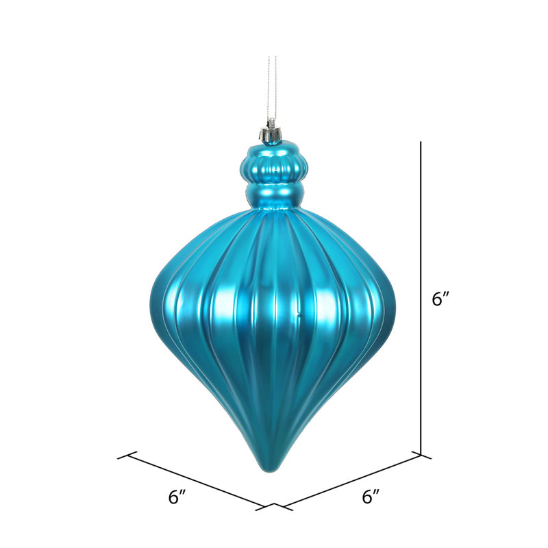 Ornement de Noël oignon 6 po, Turquoise