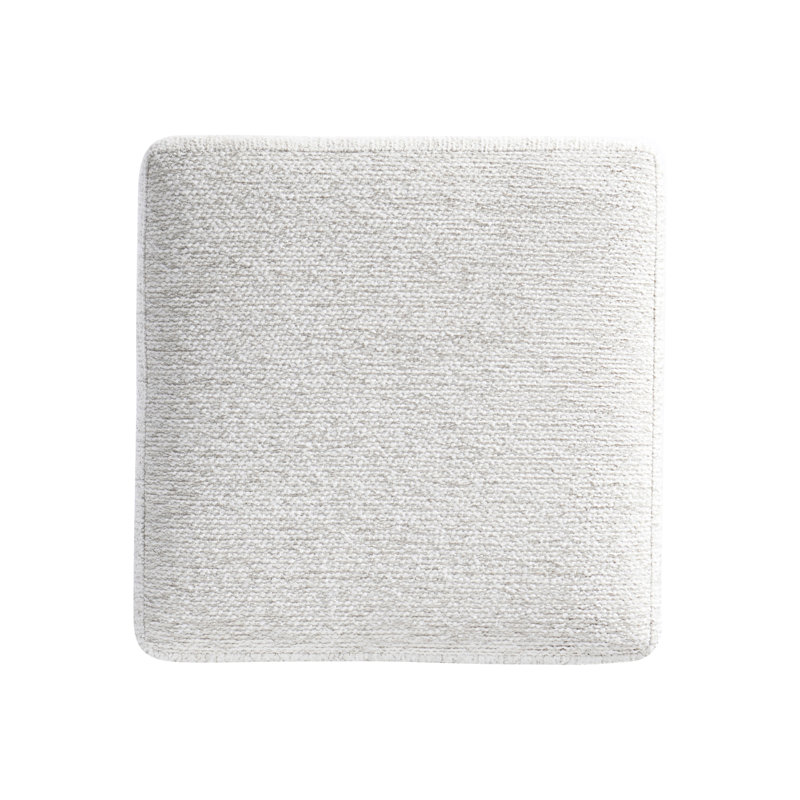 Prado 18" Gray Upholstered Square Accent Stool