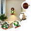 Applique murale en verre coloré rétro avec applique en laiton et bois, lampe murale décorative