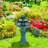 Weather-Resistant Resting Birds Contemporary Blue Ceramic 2-Tiered Outdoor Water Fountain-462011235