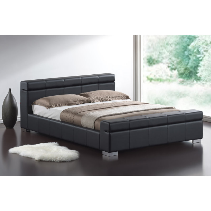 Upholstered Bed, Double (4'6), Black