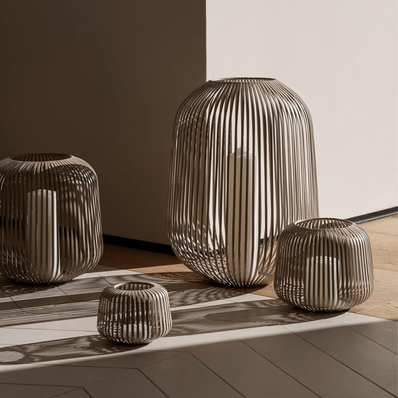 Lito Other Corner Lantern, 45 cm H x 33 cm W x 33 cm D, Light Brown