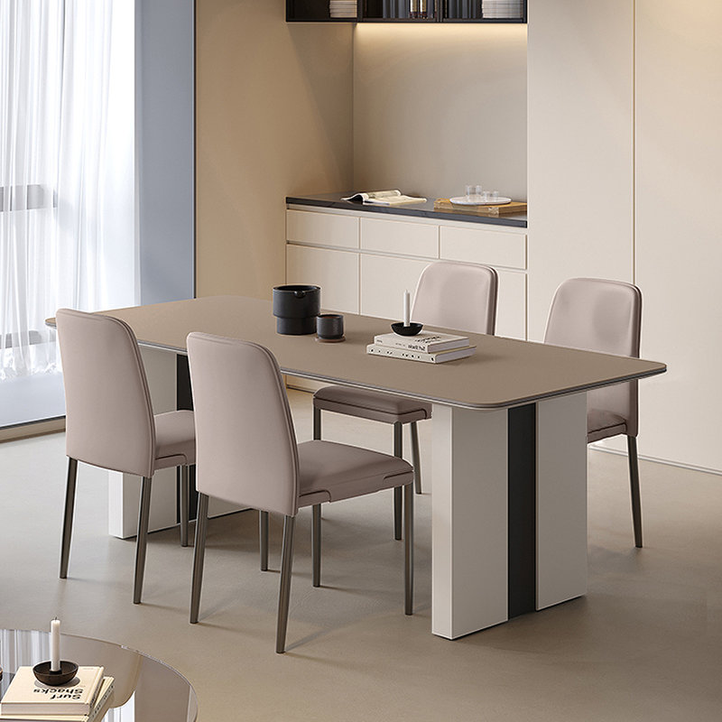 Table rectangulaire italienne moderne et minimaliste, H 29,53 po x L 55,12 po x l 31,5 po
