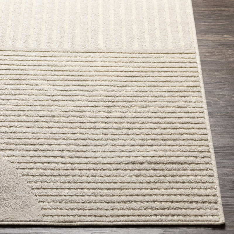 Tapis crème Courtyard, Rectangle 3 pi 11 po x 5 pi 7 po