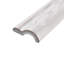Antic Special 6" x 2" Glossy Ceramic Mudcap Tile Trim in Milk