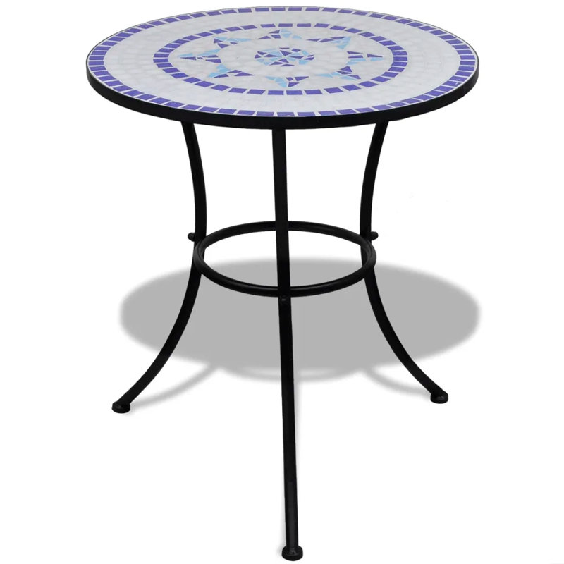 Round Metal Outdoor Balcony Table , 152.4cm cm W 152.4cm cm D
