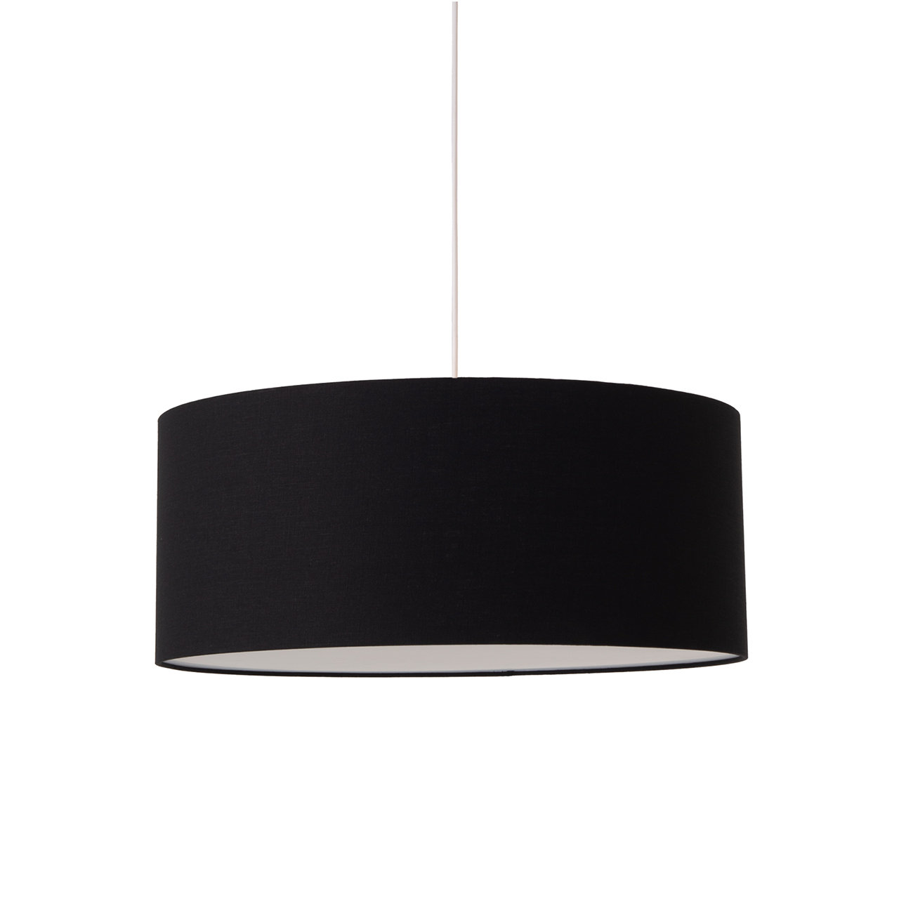 Pendant Kit Stretch Linen Drum Pendant, Black