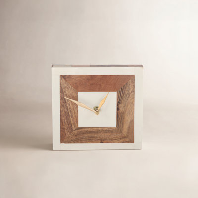 Clock with Wood Inlay
