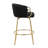 Swivel Upholstered Counter Stool with Metal Frame-2036919323