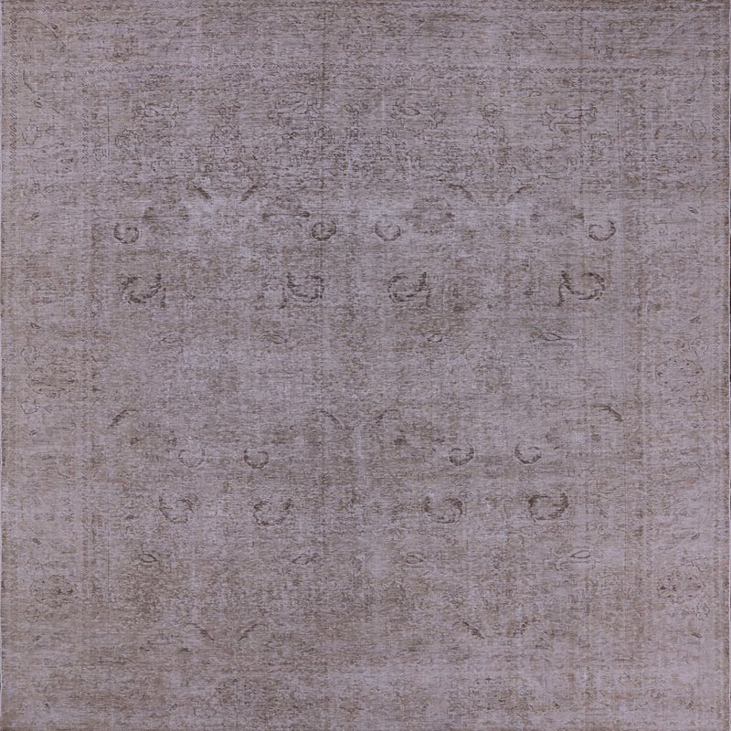 Tapis oriental gris Gahanna, Carré 6 pi