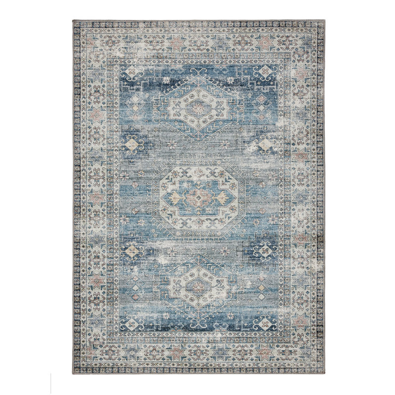 Vintage Look Chenille Machine Printed Area Rug, Rectangle 160 x 230 cm