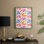 «Love Loudly Collection E», reproduction encadrée - bois massif