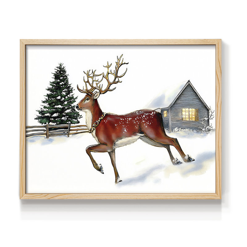Art de Noël - DCCLXVI - Reproduction encadrée - Restickable, H 22 po x l 28 po, Naturel