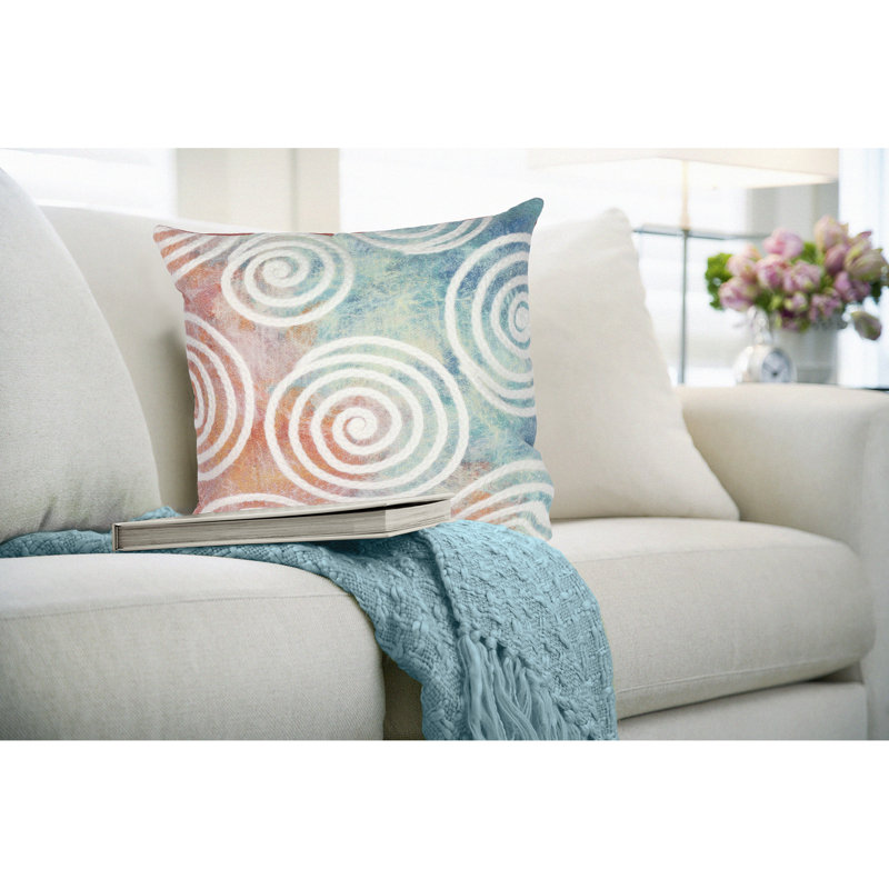 Coussin intérieur / extérieur rectangulaire Visions IV, H 12 po x l 20 po x P 7 po, Pastel