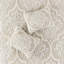 3 pièces en édredon en coton chenille, double / grand, style taupe Elegance double / grand