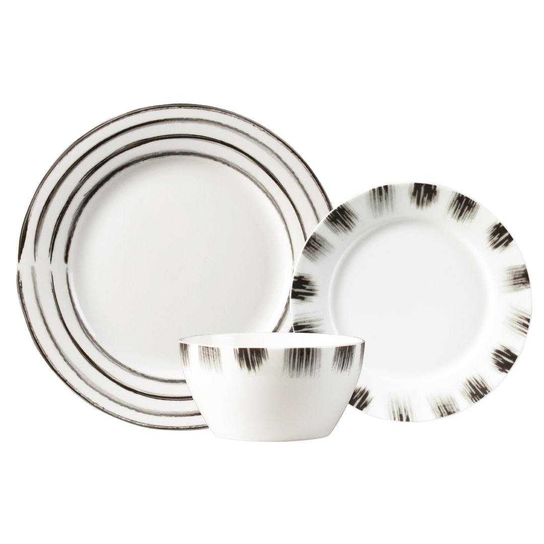 Piece Porcelain China Dinnerware Set - Service for 4