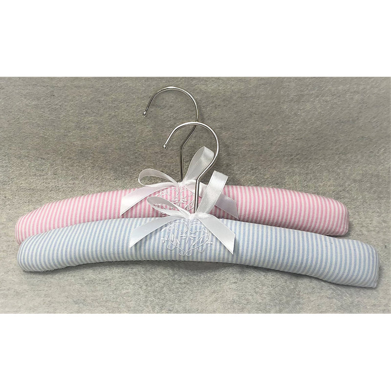 Metal Non-Slip Standard Hanger for Delicates, Blue/Pink