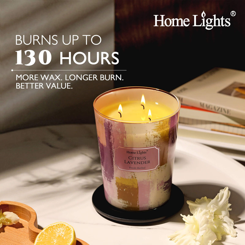 Citron lavande | Bougies parfumées 3-Wick Homelights