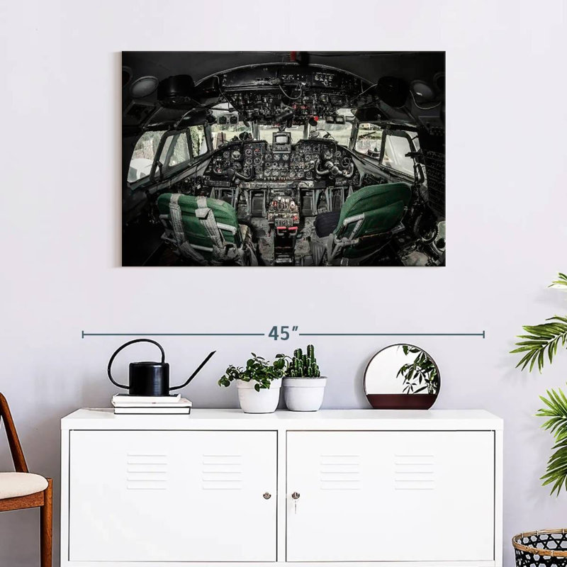 Cockpit d'avion Mehar Retro, H 24 po x l 36 po