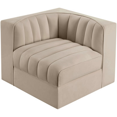 Chaise d'angle rembourrée en tissu Rummi