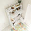Buffet 69 po avec huche et poste de travail pliable, armoire de rangement multifonctionnelle avec tablette réglable et prise de courant-931988164