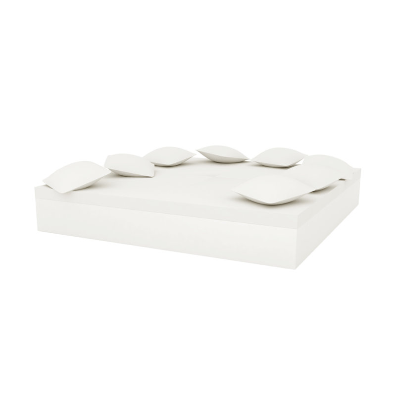 Chill Bed - 8 Pillows - 90.5" X 90.5" - White LED - Ice