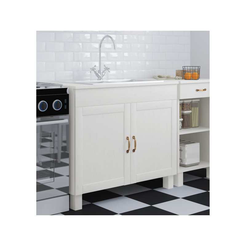 Martindale 100cm Single Bathroom Vanity Base Only, White