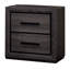 Table de chevet 1Pc Table de chevet 2 tiroirs 2 tons avec placage de papier