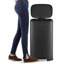 Poubelle à ouverture latérale 8 gallons Curtis, noir-58705190