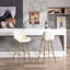 Lot de 2 tabourets de bar de 76 cm (30 pouces), tabouret de comptoir en velours crème, pieds dorés, repose-pieds, rembourrage en mousse, deux chaises longues en tissu, pieds et