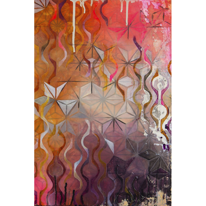 Asanoha II - Painting, 91cm H x 61cm W, Wrapped Canvas
