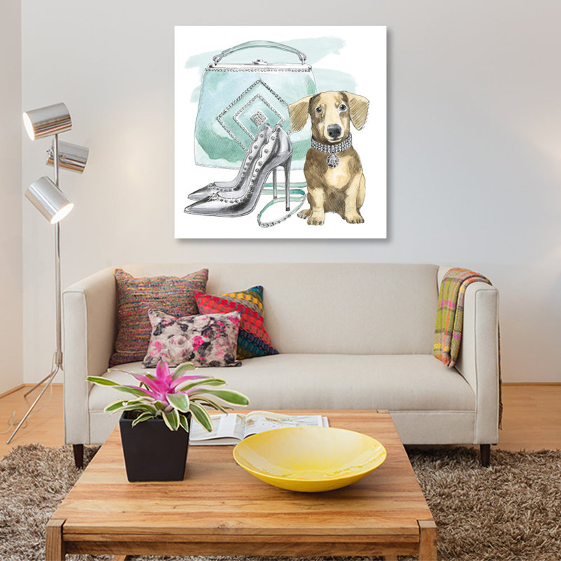 «Glamour Pups III» par Beth Grove - Reproduction de giclée sur toile tendue avec châssis, H 37 po x l 37 po x P 1,5 po