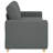 vidaXL Loveseat Sofa Dark Grey Polyester Fabric, Plywood, Steel, Plastic-48329283