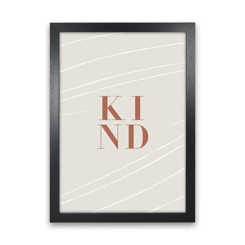 Kind - Print on Canvas, Black Frame, 88cm H x 64cm W x 3cm D