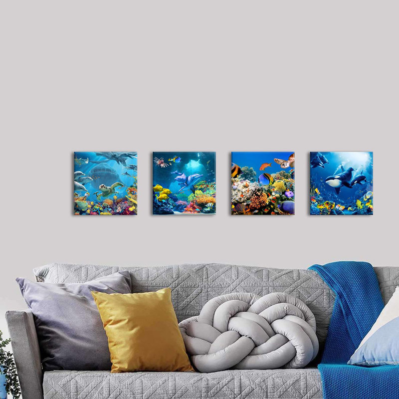 4 Piece Wrapped Canvas Wall Art