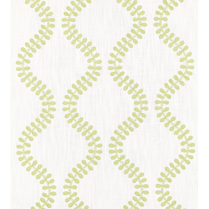 Botanica Foglia Embroidery Fabric, Celery