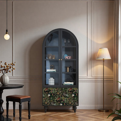 Vitrine en bois massif Vintage