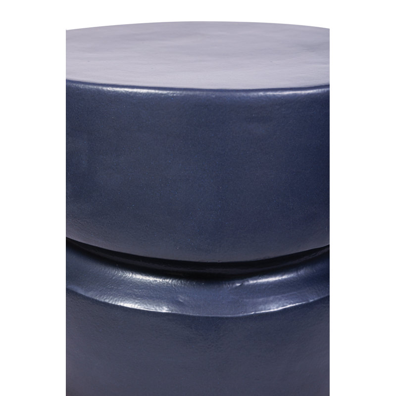 Balance Garden Stool, Indigo Semi Gloss