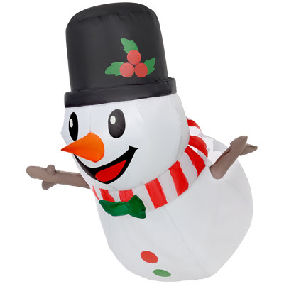 3.4 Ft Hanging Snowman Christmas Inflatable | LED Outdoor Decor