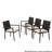 Stackable Dining Chair, Multi Brown, With Cushion, Weather , 26.82" D, No Assembly Needed Stackable, 35.93" H, Required